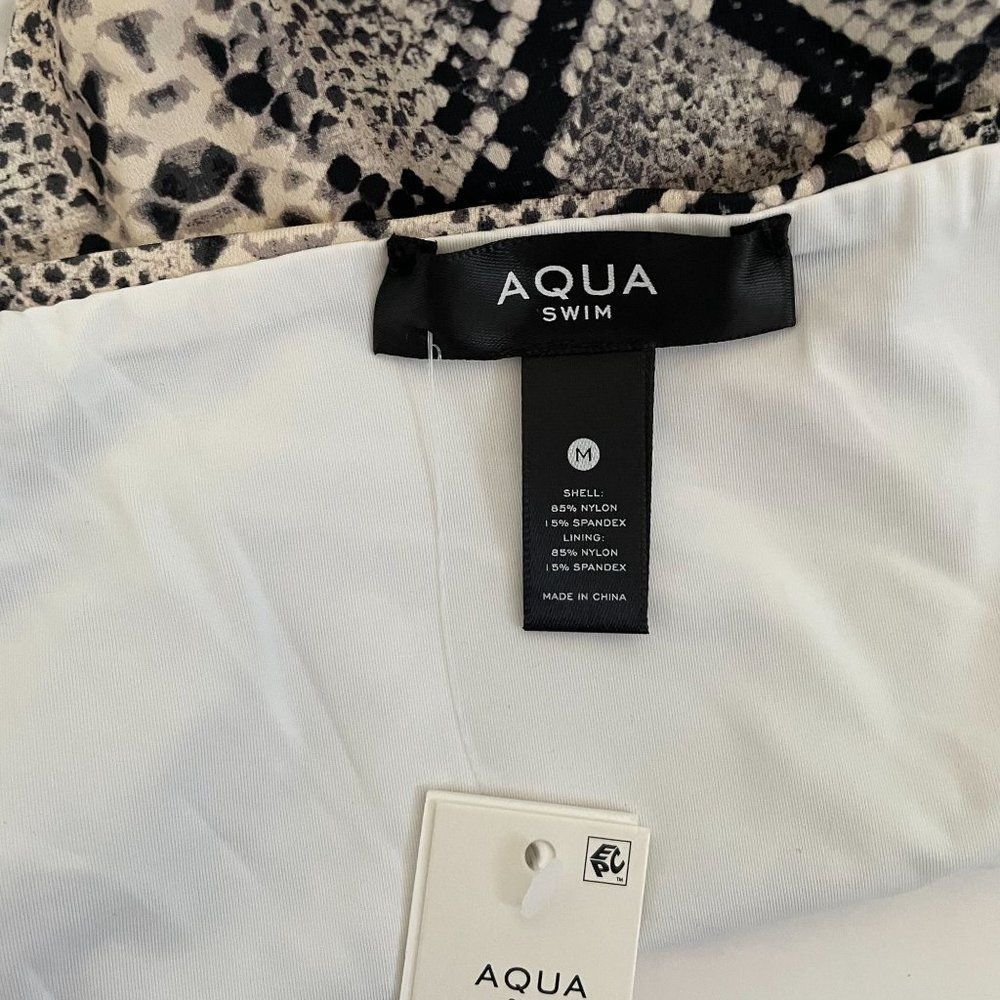 Nwt Aqua Swim Python Snake Print Halter Crop Biki… - image 7